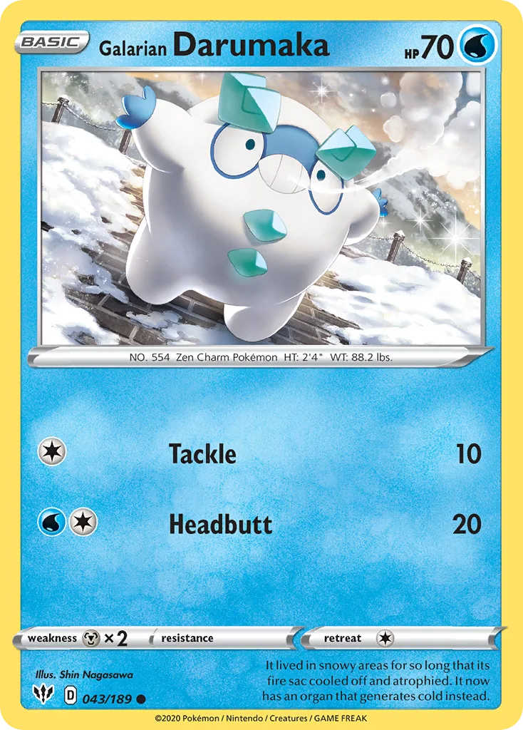 Galarian Darumaka, Darkness Ablaze #043/189
