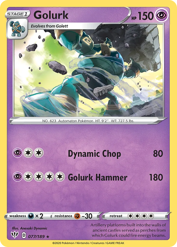 Golurk, Darkness Ablaze #077/189