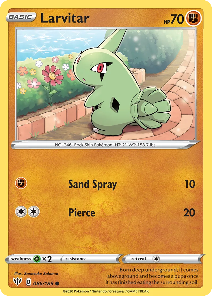 Larvitar, Darkness Ablaze #086/189