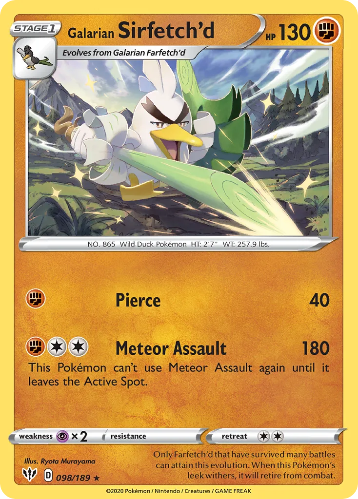 Galarian Sirfetch'd, Darkness Ablaze #098/189