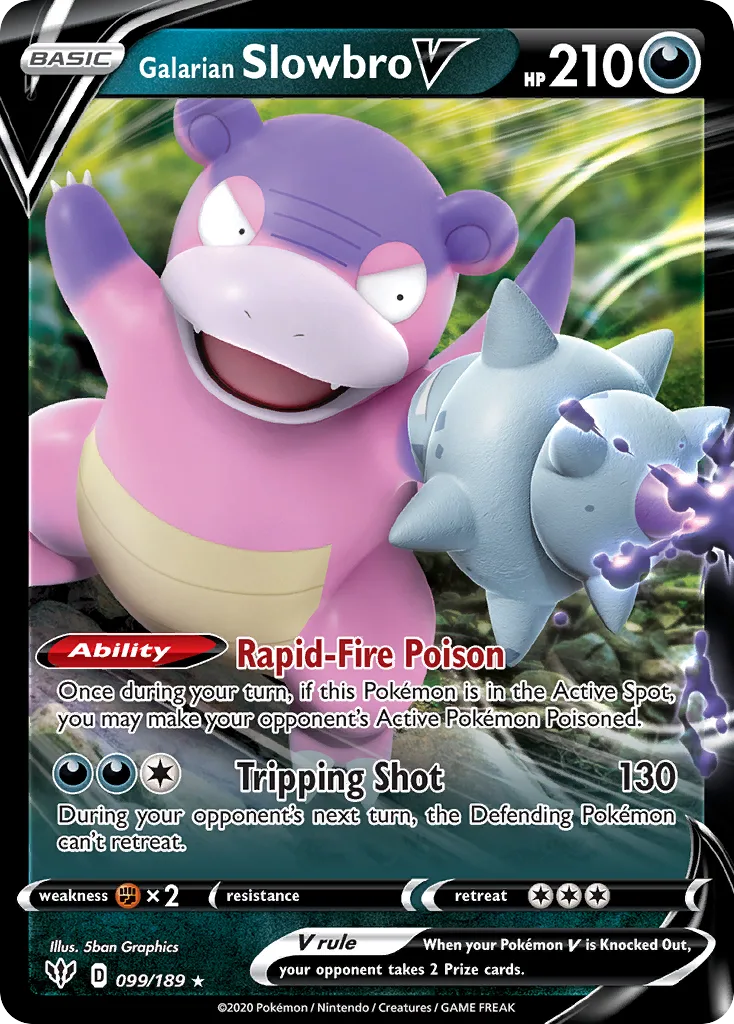 Galarian Slowbro V, Darkness Ablaze #099/189