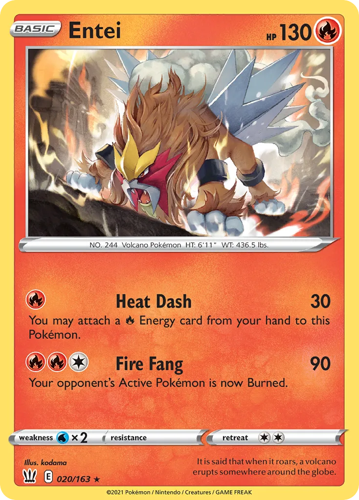 Entei, Battle Styles #020/163