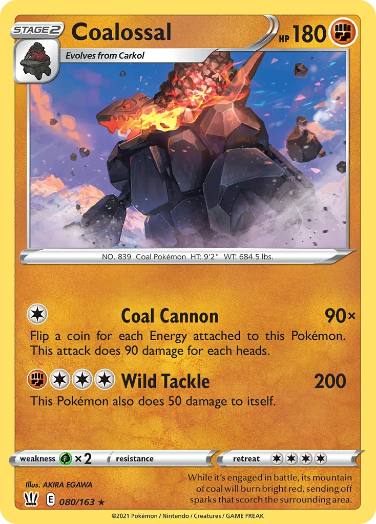 Coalossal, Battle Styles #080/163