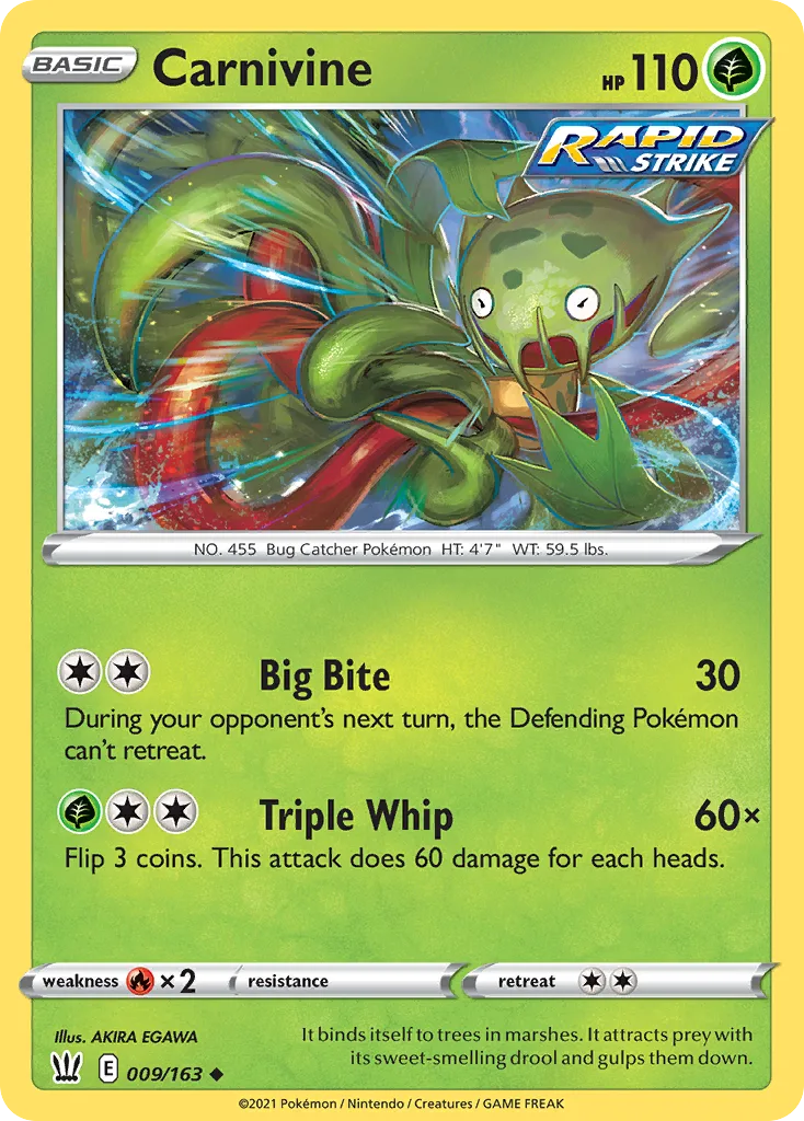 Carnivine, Battle Styles #009/163