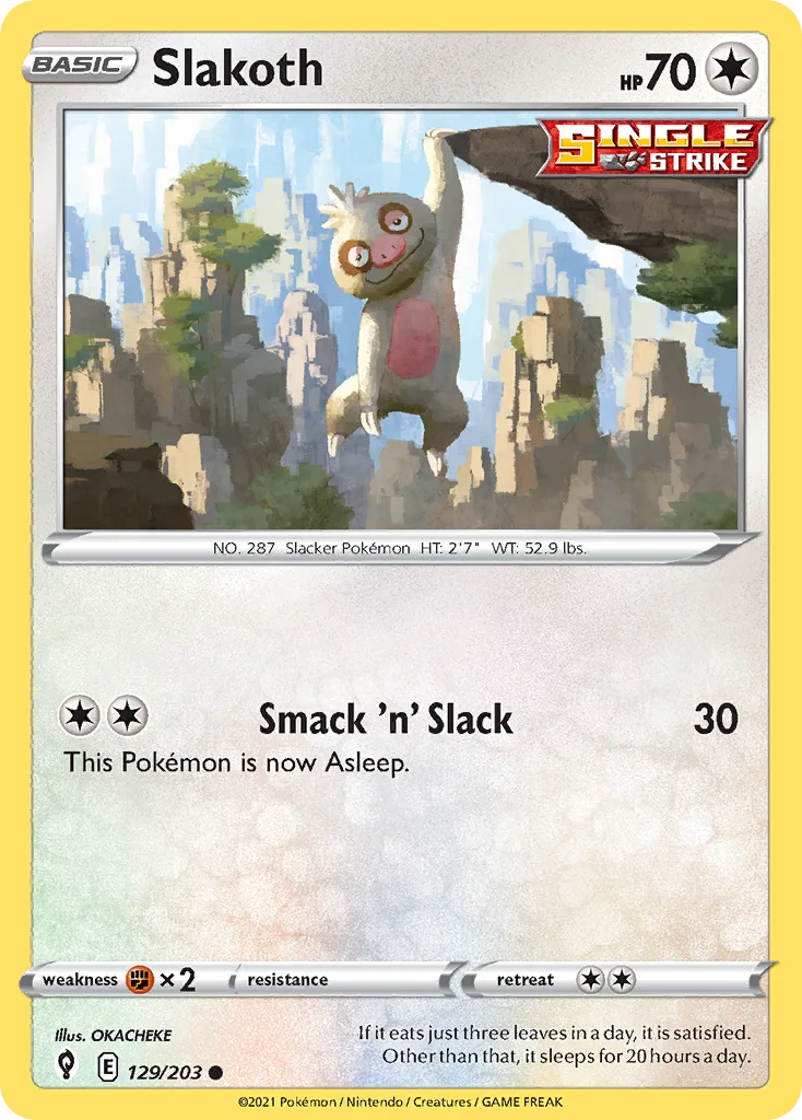 Slakoth, Evolving Skies #129/203