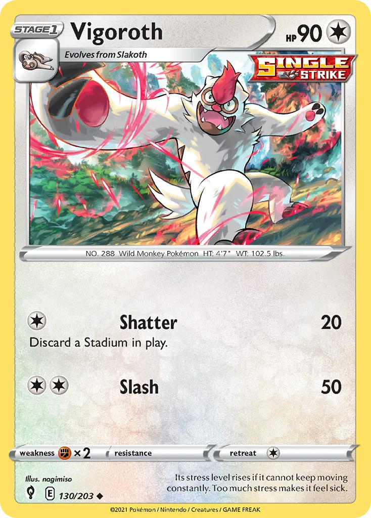 Vigoroth, Evolving Skies #130/203