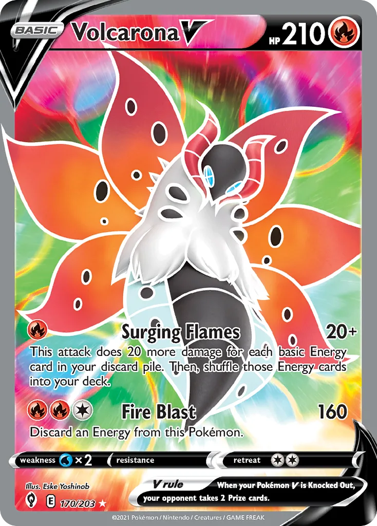 Volcarona V, Evolving Skies #170/203
