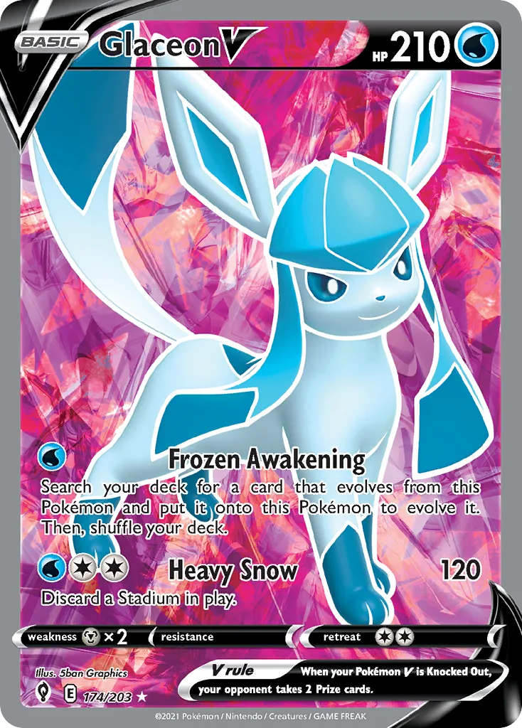 Glaceon V, Evolving Skies #174/203