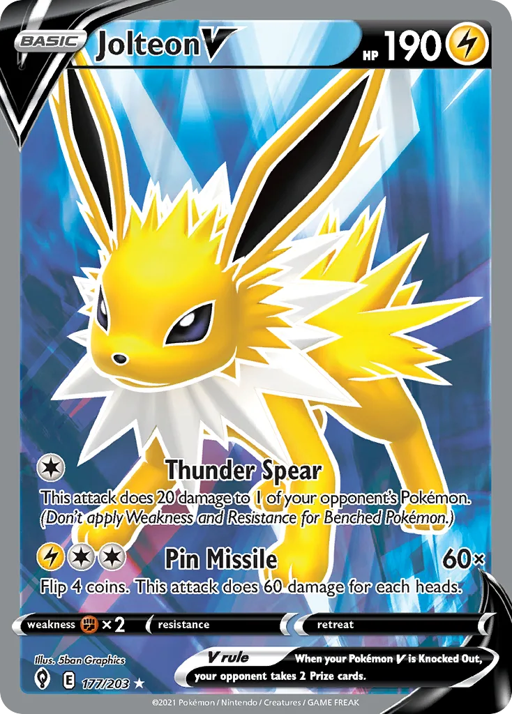 Jolteon V, Evolving Skies #177/203