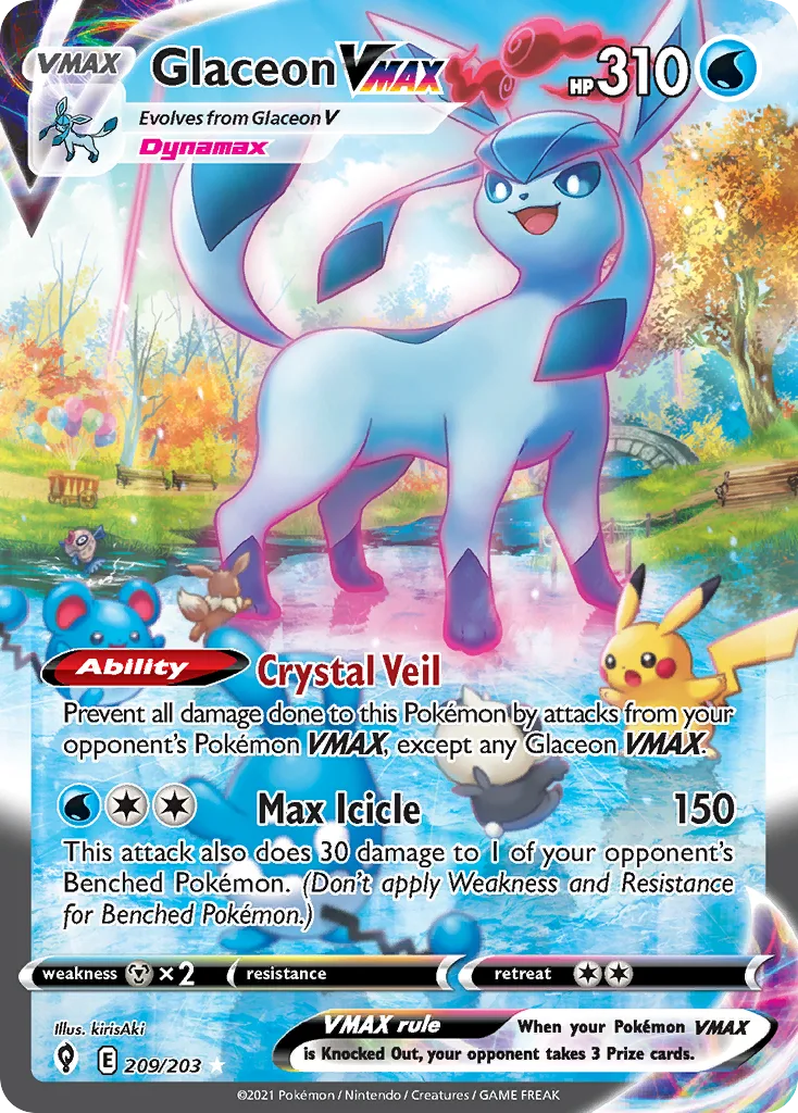 Glaceon VMAX, Evolving Skies #209/203