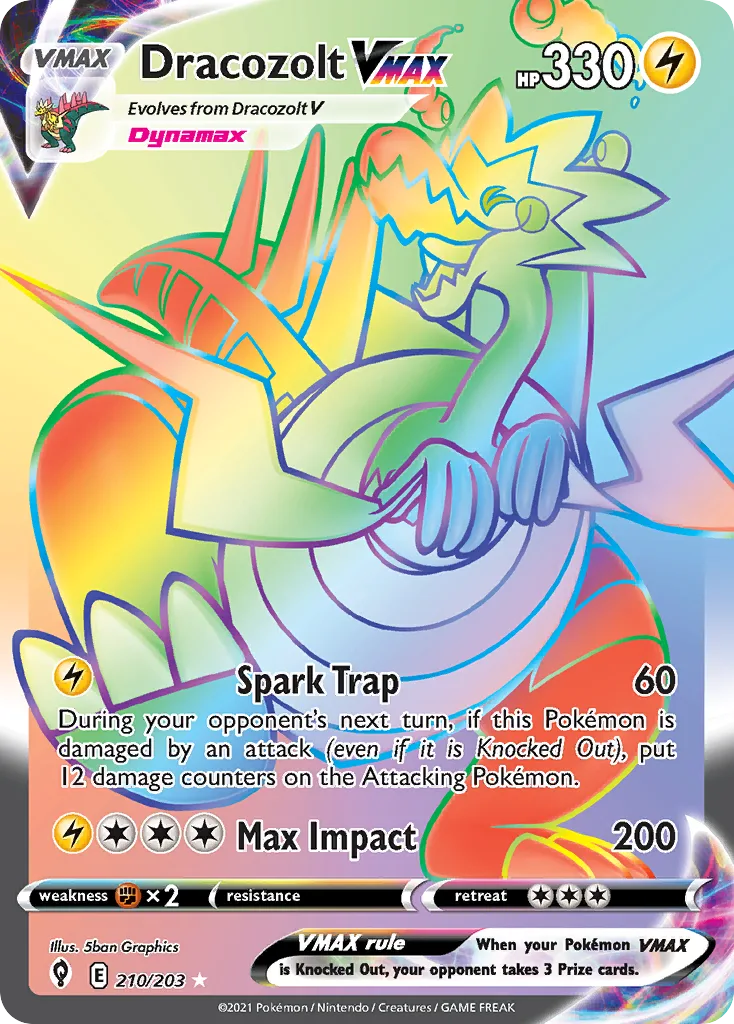 Dracozolt VMAX, Evolving Skies #210/203