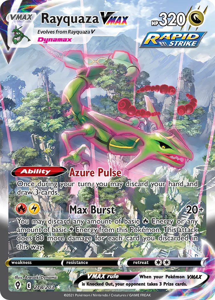Rayquaza VMAX, Evolving Skies #218/203