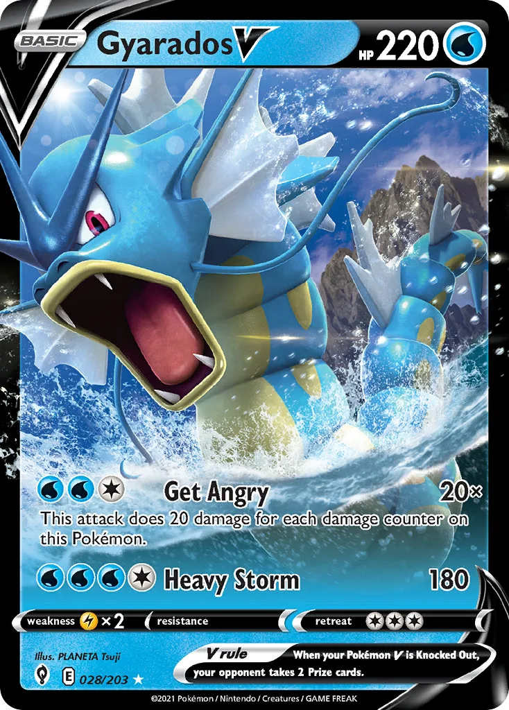 Gyarados V, Evolving Skies #028/203