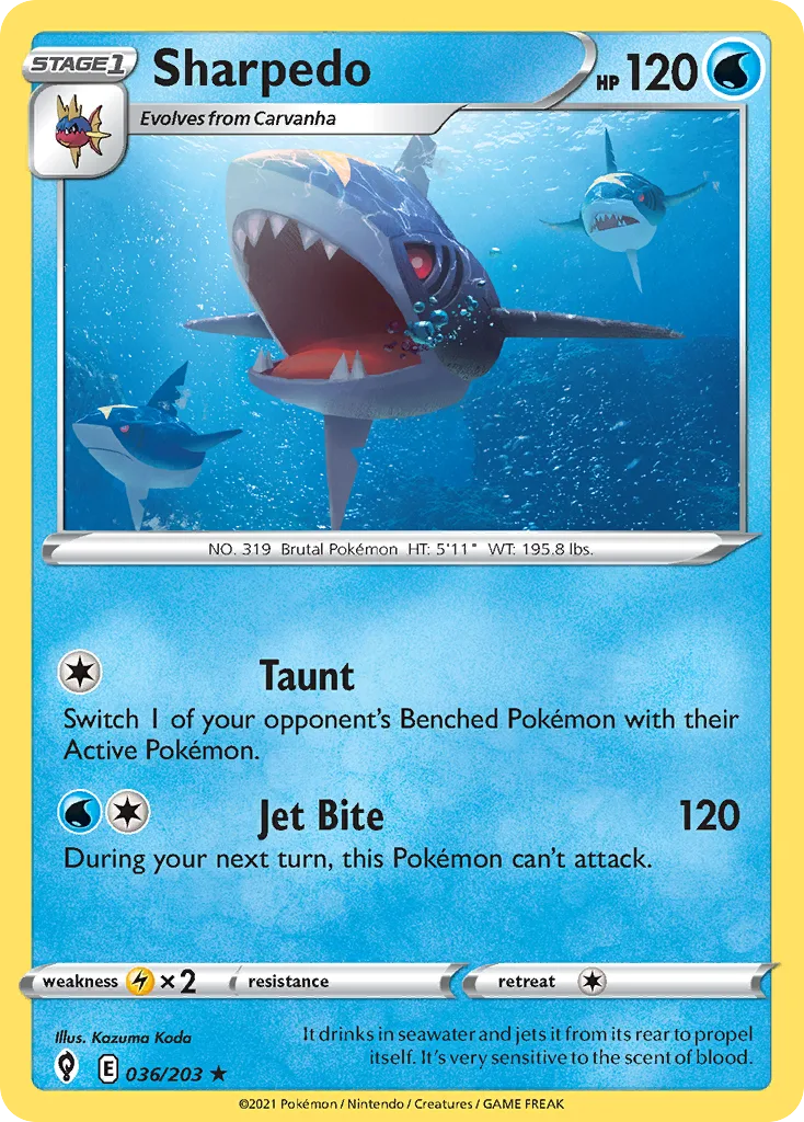 Sharpedo, Evolving Skies #036/203