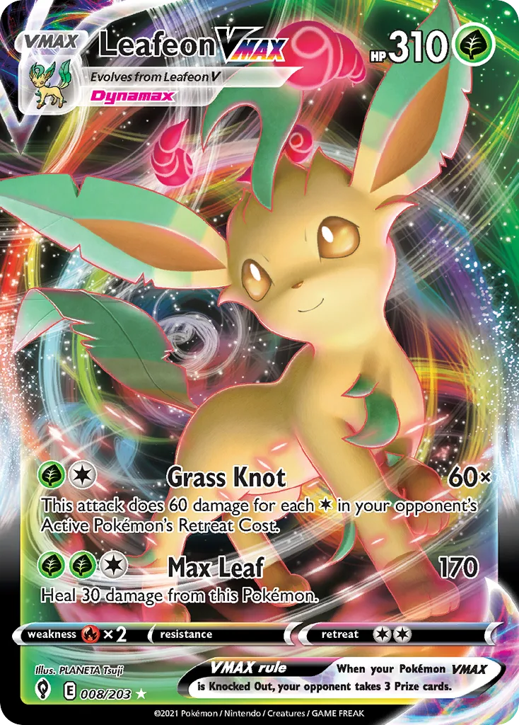 Leafeon VMAX, Evolving Skies #008/203