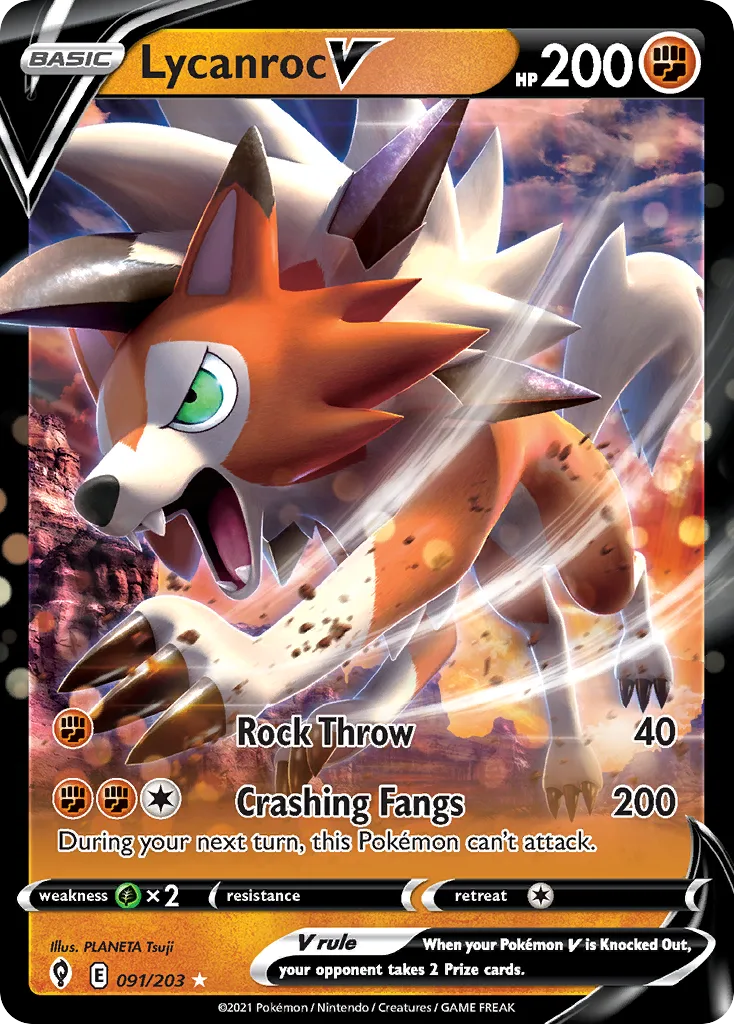 Lycanroc V, Evolving Skies #091/203