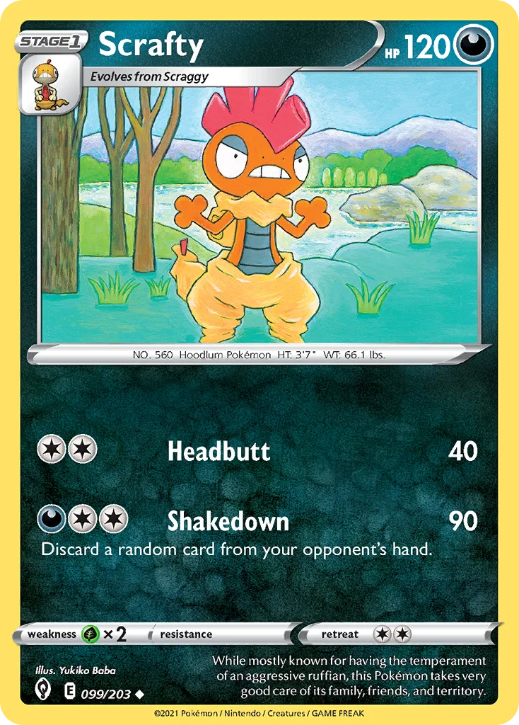 Scrafty, Evolving Skies #099/203