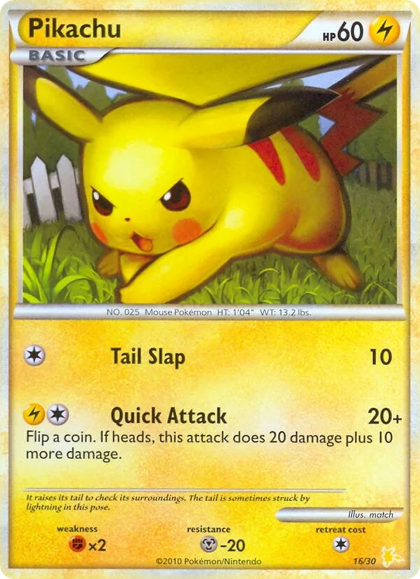 Pikachu, HGSS Trainer Kit Raichu #16/30