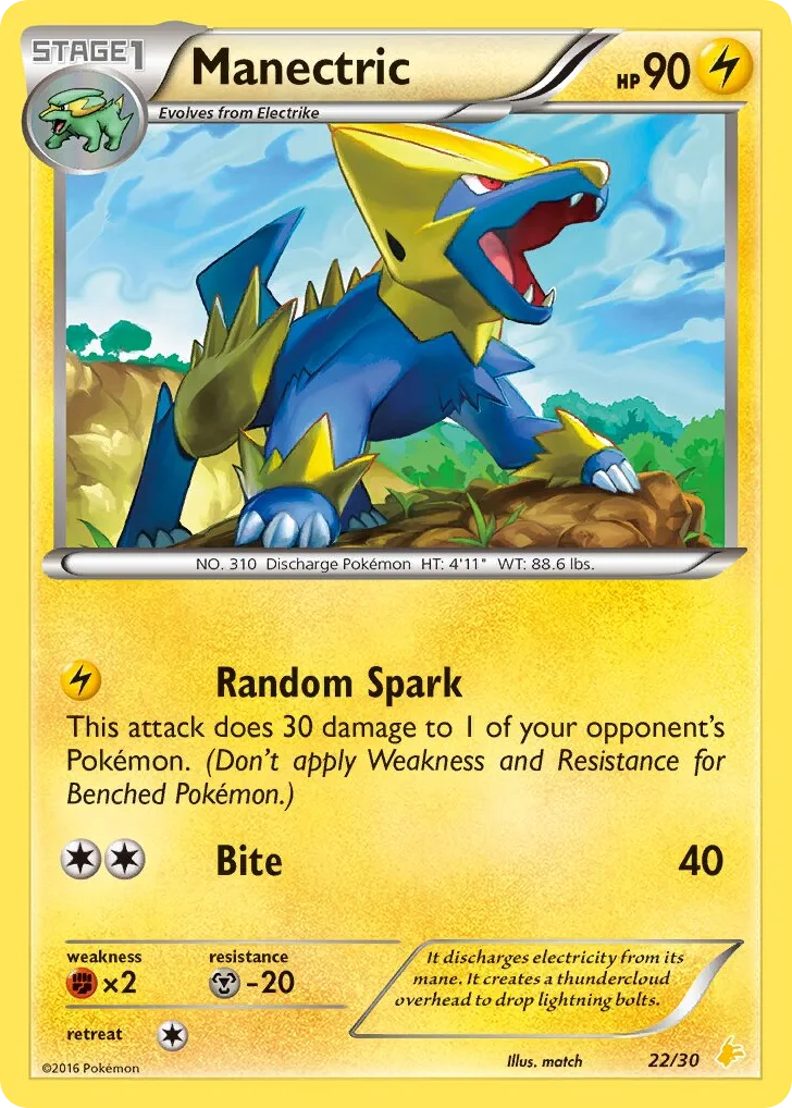 Manectric, XY Trainer Kit Pikachu Libre #22/30