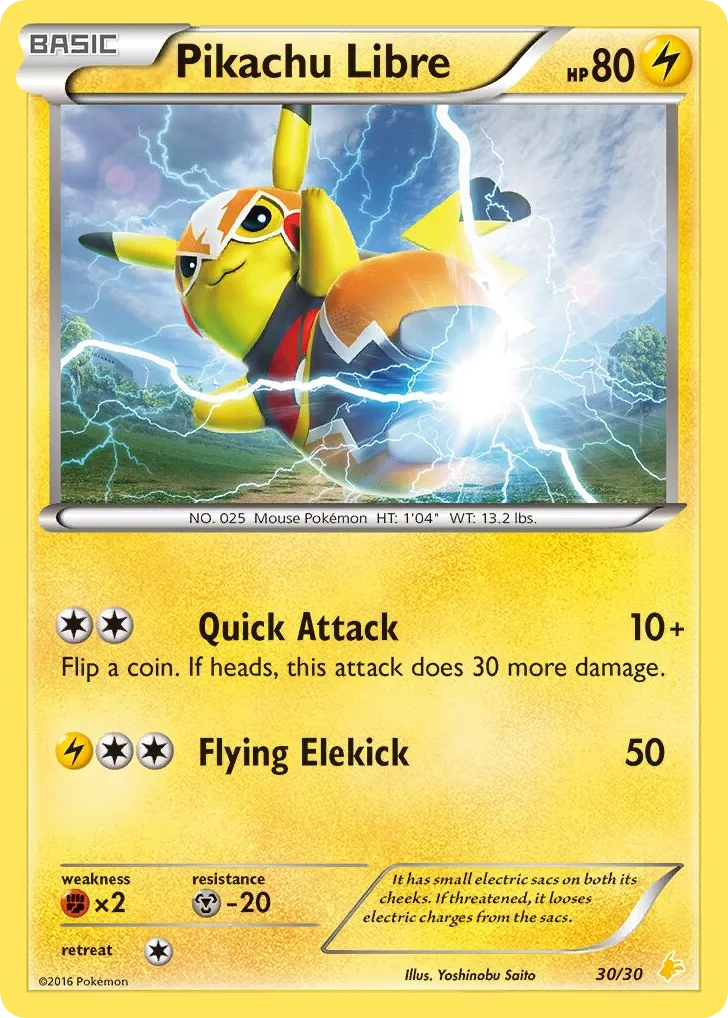 Pikachu Libre, XY Trainer Kit Pikachu Libre #30/30