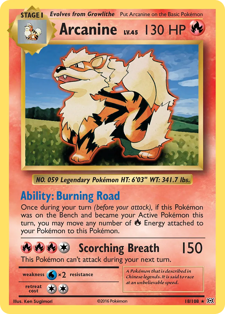 Arcanine, Evolutions #18/108