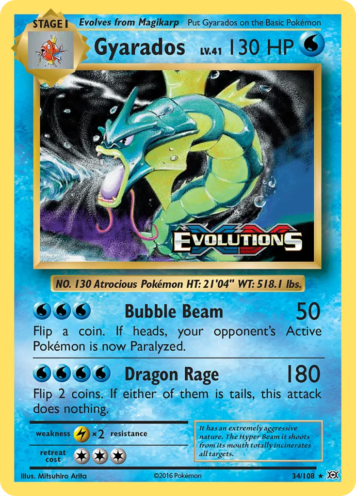 Gyarados, Evolutions #34/108