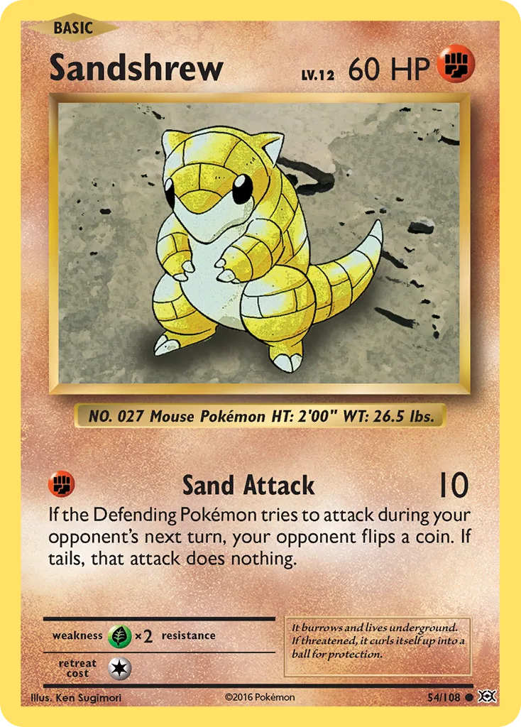 Sandshrew, Evolutions #54/108