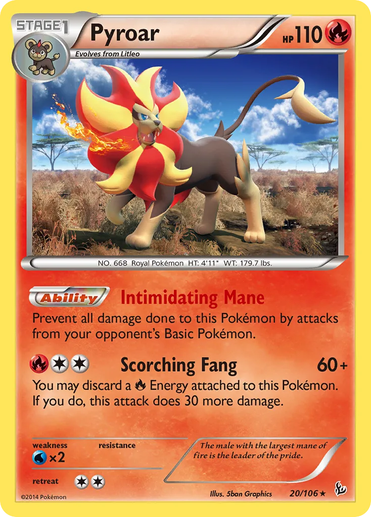 Pyroar, Flashfire #20/106