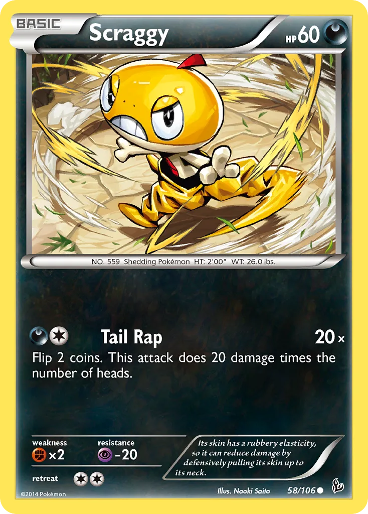 Scraggy, Flashfire #58/106