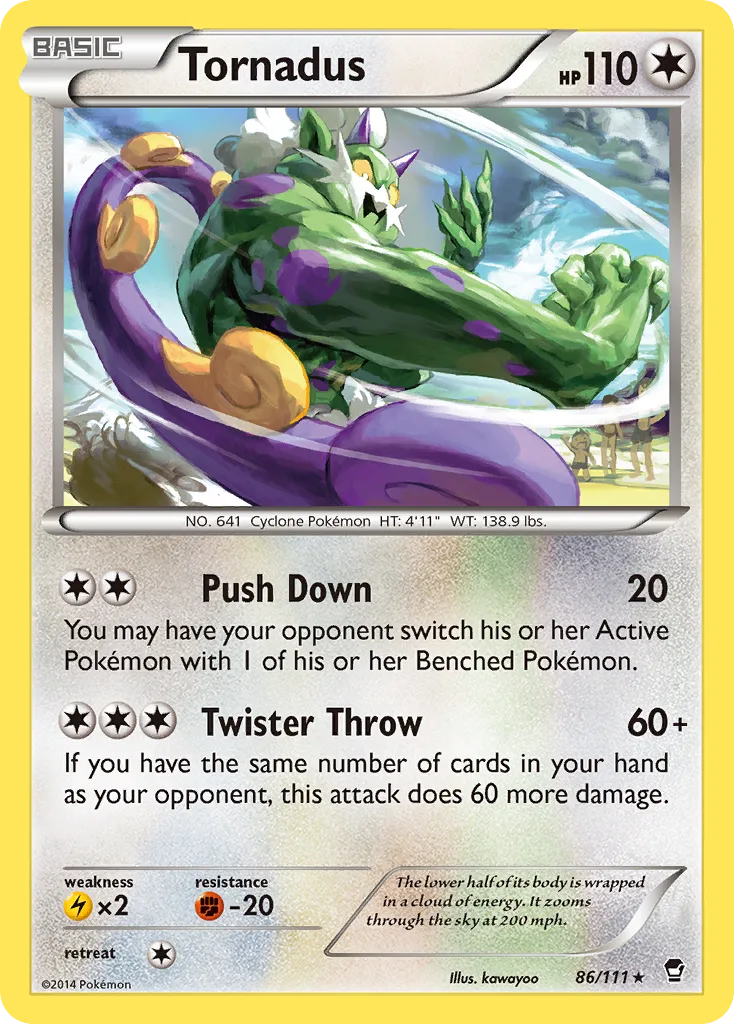 Tornadus, Furious Fists #86/111