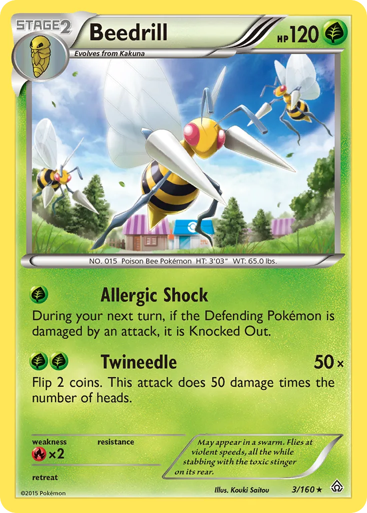Beedrill, Primal Clash #3/160
