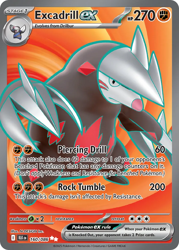 Excadrill ex, Black Bolt #160/086