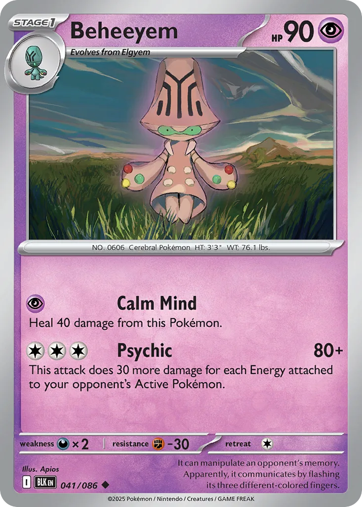 Beheeyem, Black Bolt #041/086
