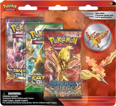 Legendary Birds Pin 3 Pack Blister (Moltres Pin)