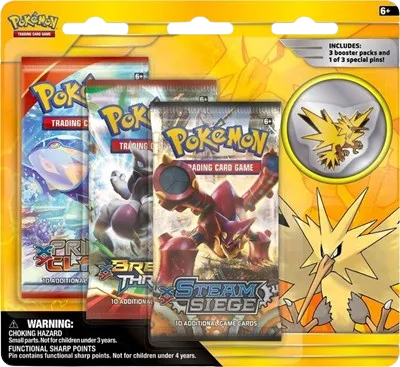Legendary Birds Pin 3 Pack Blister (Zapdos Pin)