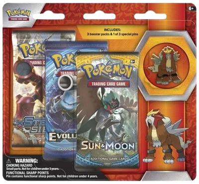 Legendary Beasts Collector Pin 3 Pack Blister (Entei)