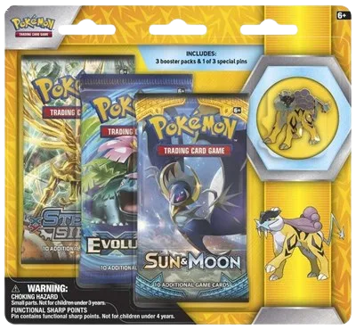 Legendary Beasts Collector Pin 3 Pack Blister (Raikou)