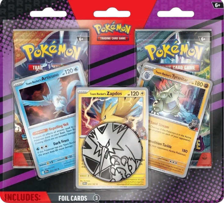 2-Pack Blister Pack (Team Rocket's Articuno, Zapdos & Tyranitar)