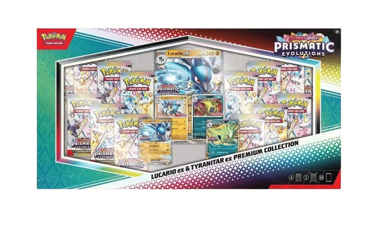Prismatic Evolutions Lucario ex & Tyranitar ex Premium Collection (Sam's Club)
